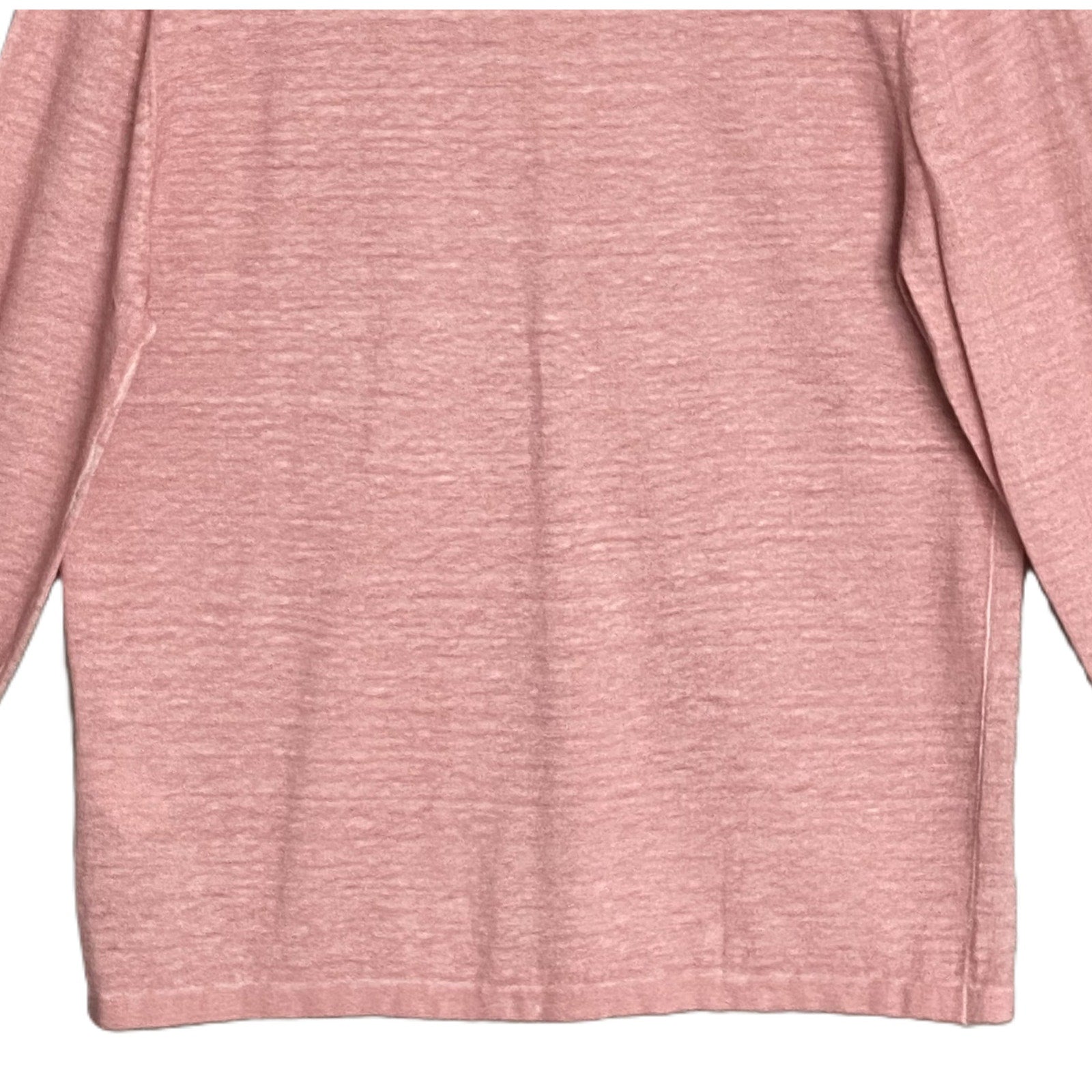 Michael Kors T-Shirt Men's Large Long Sleeve Crew Neck Linen Dusty Rose