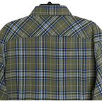 Mizzen+Main Men's XL Trim Fit City Flannel Twill Shirt Olive Thomas Plaid