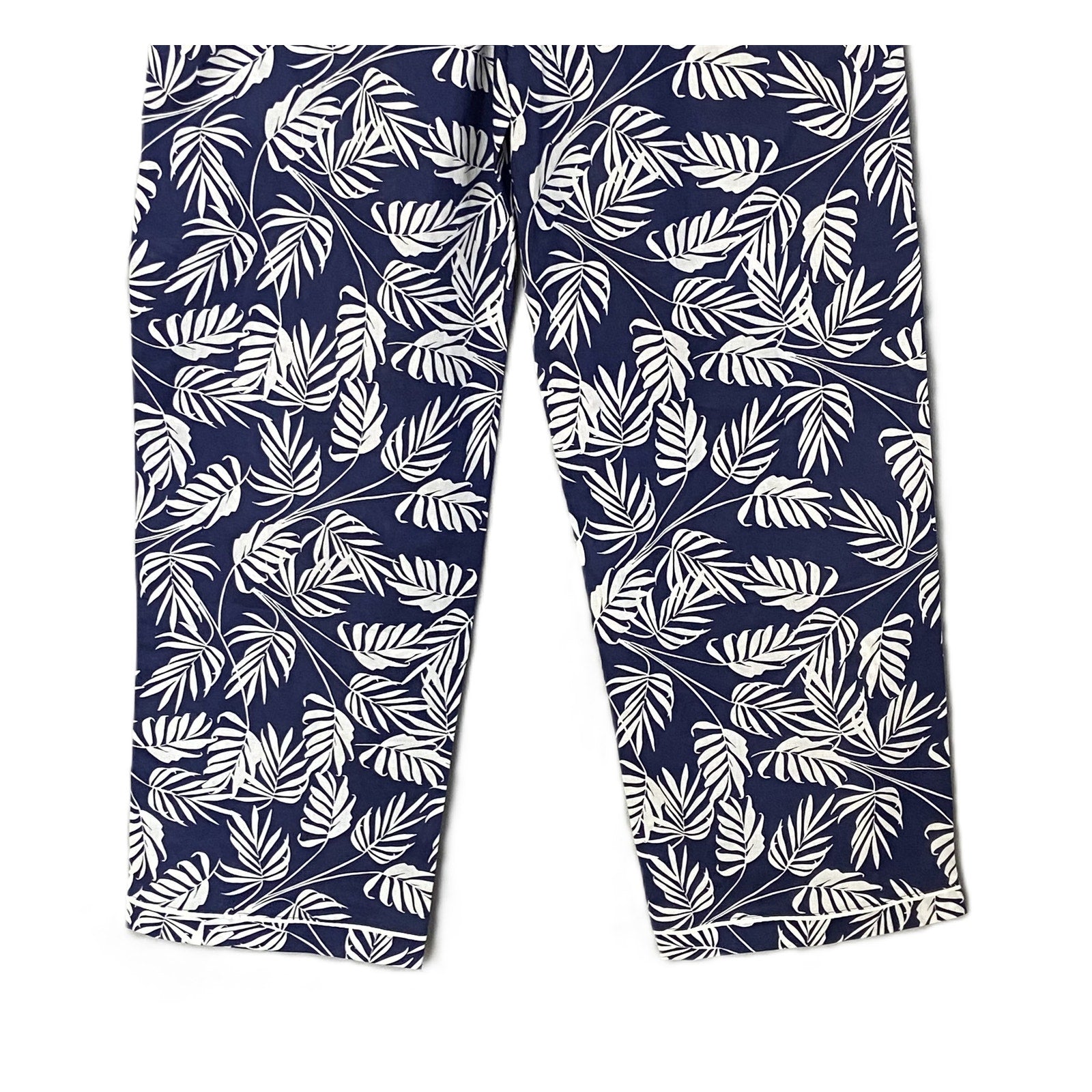 Ted Baker Sleep Pant Men's Small Woven Cotton Drawstring Pockets Blue Floral