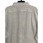 Daniel Cremieux Linen Shirt Men's XXL Signature Albini Fabrics Lucent White