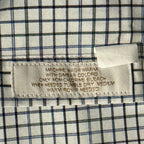 Roundtree & Yorke Performance Dress Shirt Men's 4XB LS Big & Tall White Check
