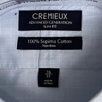 Daniel Cremieux Dress Shirt Men's 16-33 Slim Fit Supima Blue Check NEW