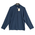 Bugatchi 1/4-Zip Pullover Men's XXL Mock Neck Stretch Fabric Navy Blue
