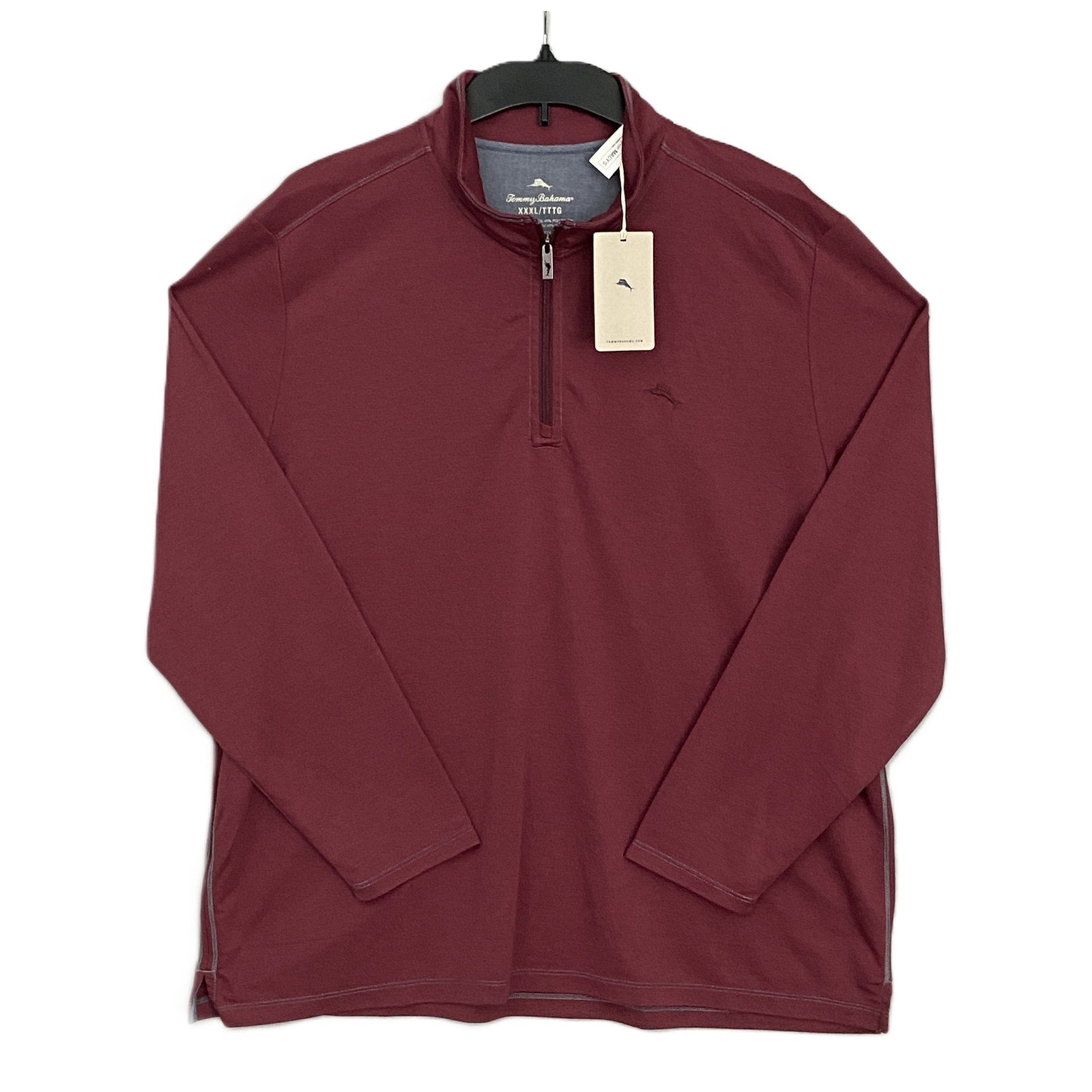 Tommy Bahama Men's XXXL 1/4 Zip Pullover Mock Neck Red