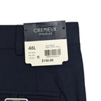 Daniel Cremieux Dress Pant Men's 46L Traveler Raw Hem Comfort Waist Navy