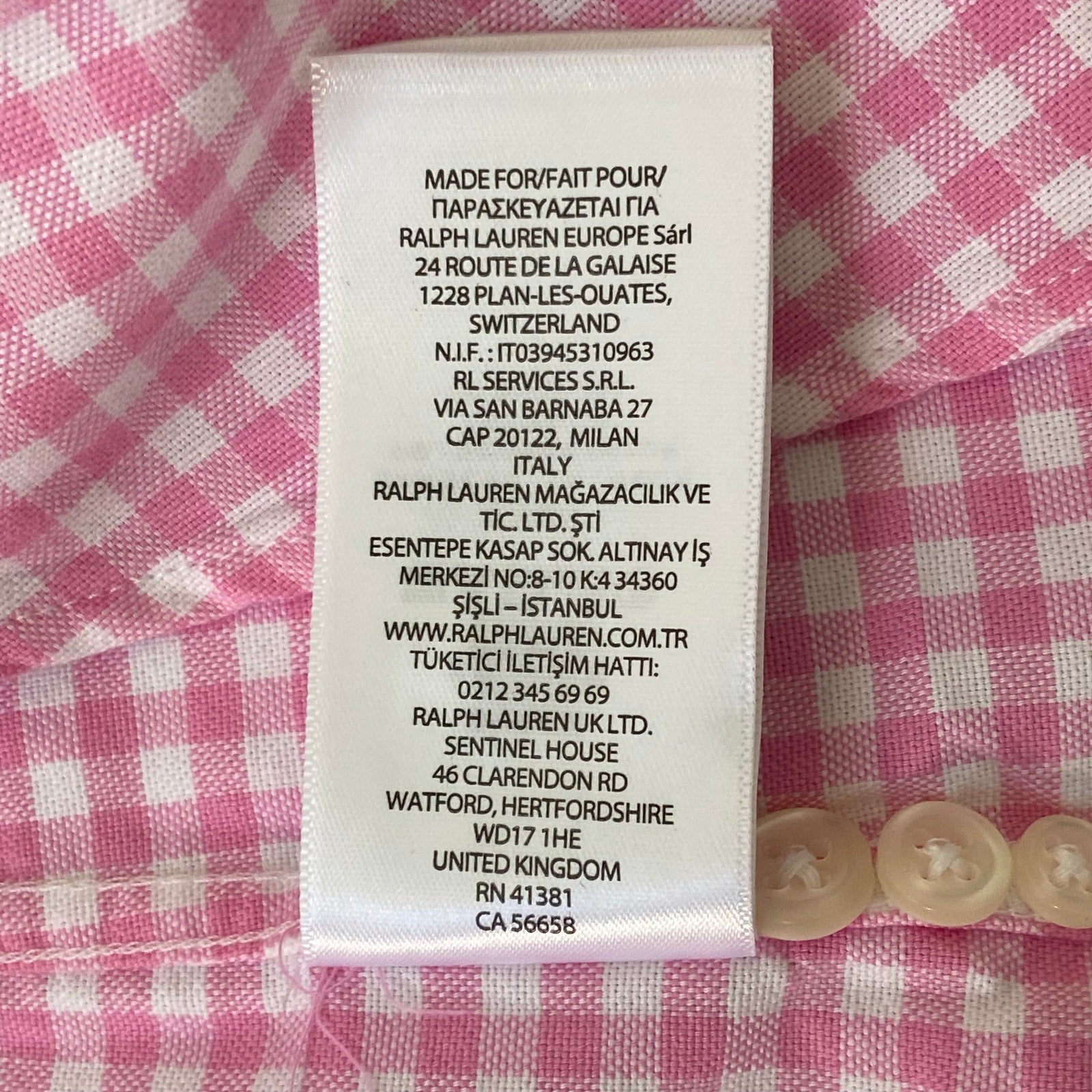 Polo Ralph Lauren Shirt Men's XXL Classic Long Slv Oxford Pink White Gingham