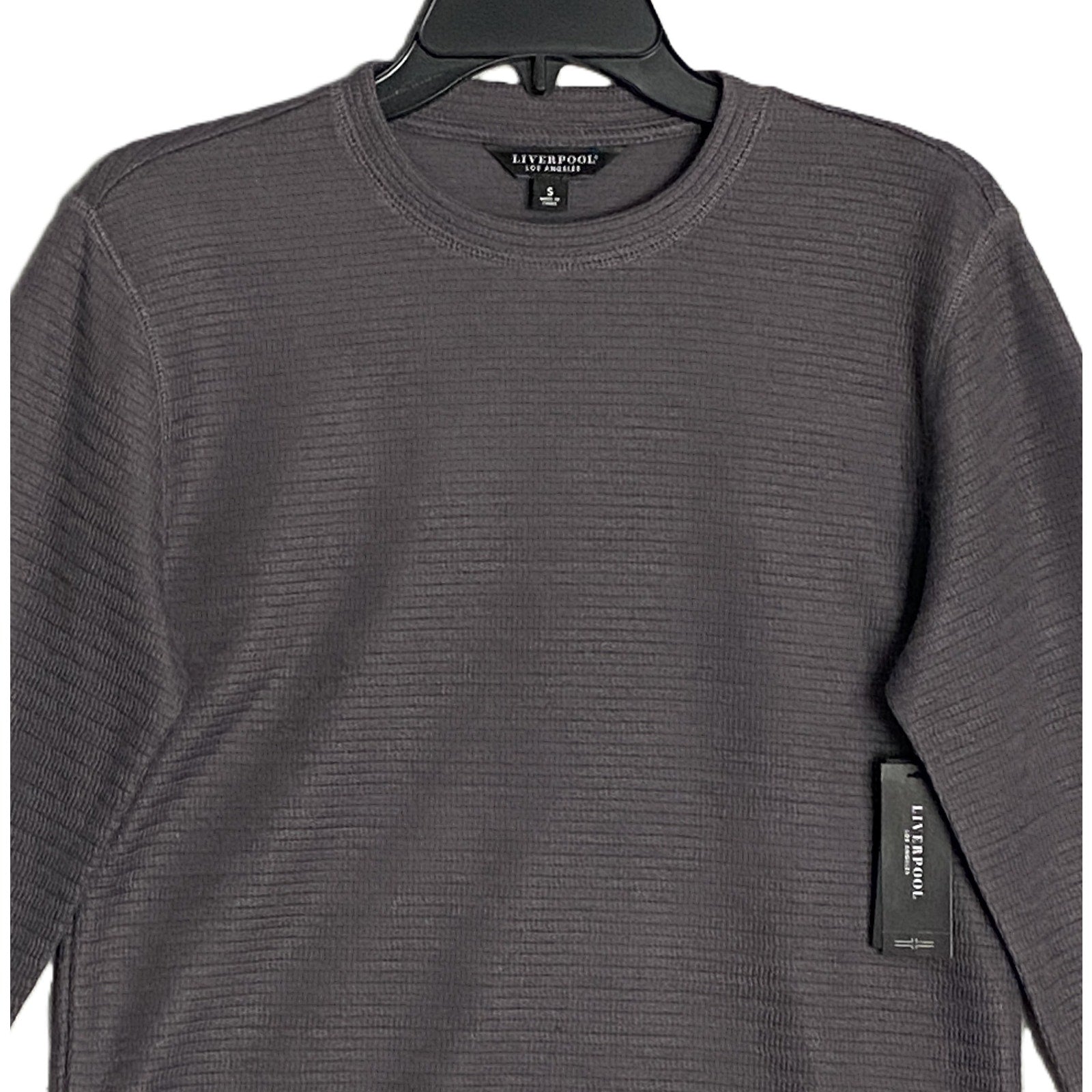 Liverpool Los Angeles Men's Small Crew Neck Long Sleeve T-Shirt Grey