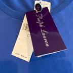 Ralph Lauren Purple Label Men's Large Crew Neck Sweater Cotton Solid Blue