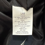 Nautica Overcoat Men's 44 Long Double-Breasted Wool Blend Lined Solid Black