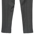 Armani Exchange Dress Pant Men's 40W Flat Front Raw Hem Stretch Wool Gray