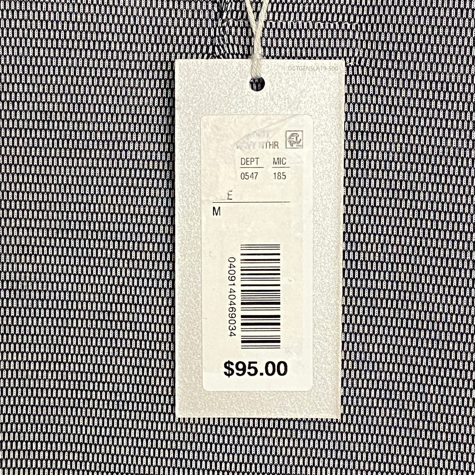 Daniel Cremieux Polo Shirt Men's Medium Long Sleeve Pima Cotton Navy Heather