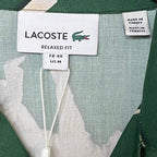 Lacoste Camp Shirt Men's Medium Relaxed Fit Short Sleeve Rene Lacoste Print