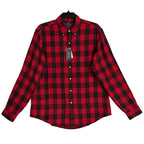 Polo Ralph Lauren Men's XL Classic Fit Cotton Flannel Shirt Red Black Check