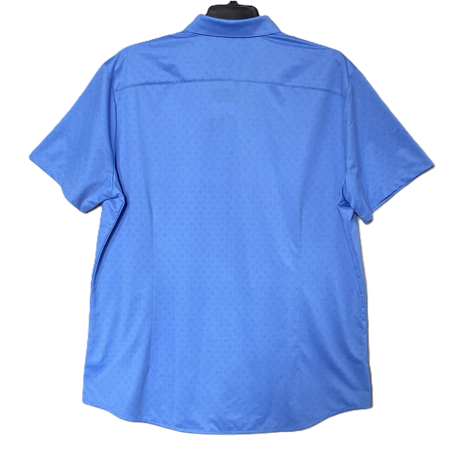 Mizzen+Main Shirt Men's XXL Halyard Trim Fit No Tuck Short Slv Blue Dot Geo