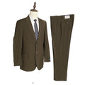 Nautica Men's Suit 40L 36W 2-Piece Suit Modern Fit Gaff Active Stretch Olive