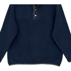 Tommy Bahama Sweatshirt Men's Medium Field Runner Half-Snap Mock-Neck Blue