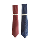 Perry Ellis Portfolio Men's Ties Lot of 2 Red Bartolle Mini & Navy Mackin Geo