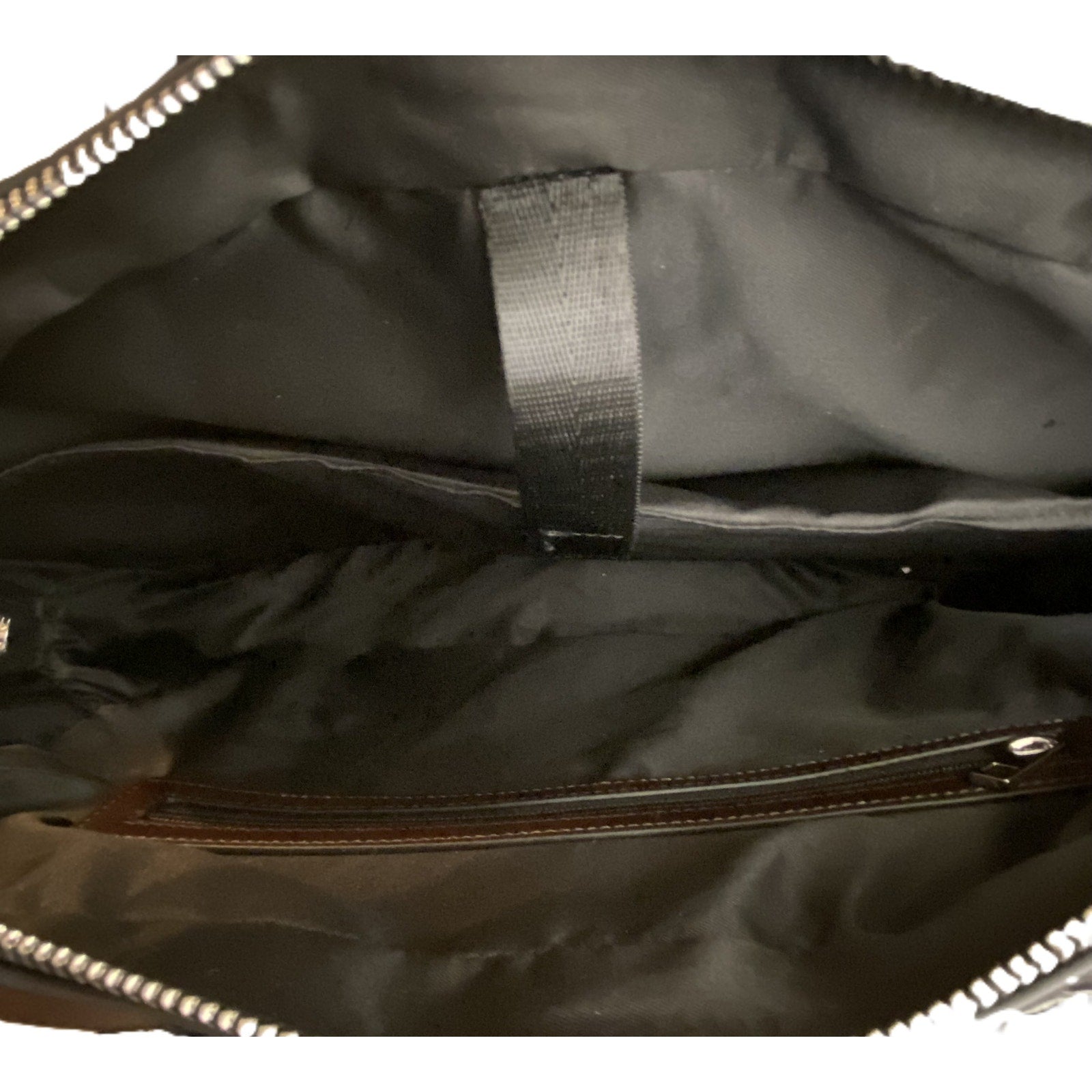 Alfani Messenger Bag Adjustable Cross Body Strap Faux Leather Brown