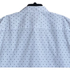 Boss Shirt Men's 3XL Big & Tall Roan Short Sleeve Shirt Stretch White/Blue
