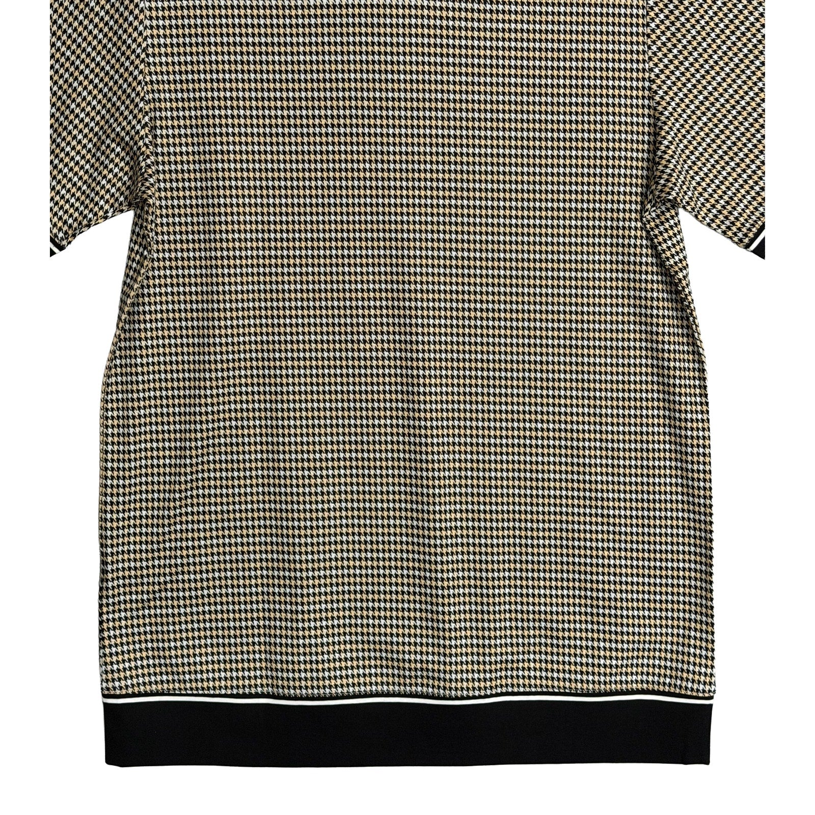 Murano Polo Shirt Men's LT Big & Tall Short Sleeve Brown Black Houndstooth