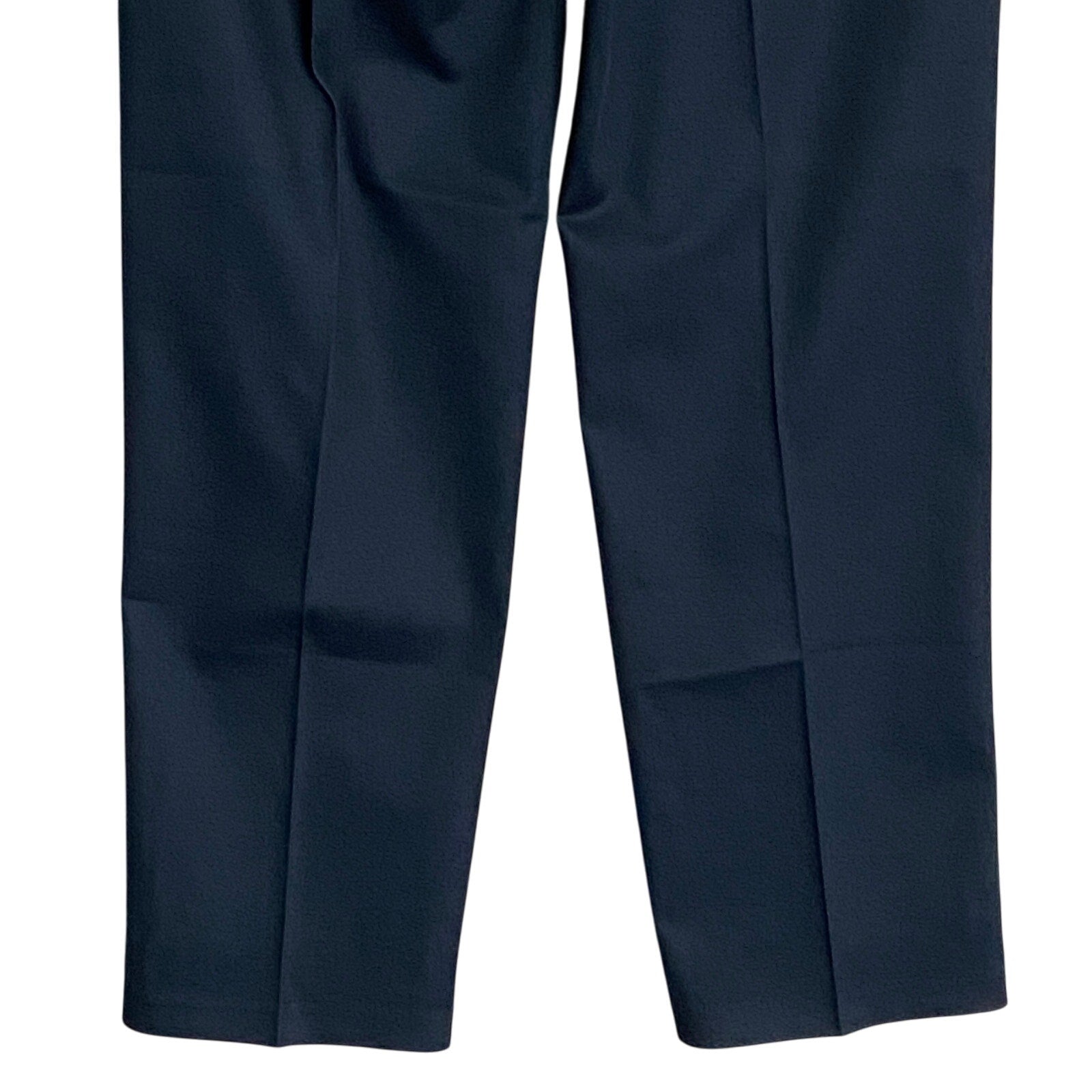 Haggar Premium No Iron Khaki Men's 32x32 Dress Pant Classic Fit Pleated Blue