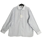 Daniel Cremieux Linen Shirt Men's XXL Signature Albini Fabrics Blue & White