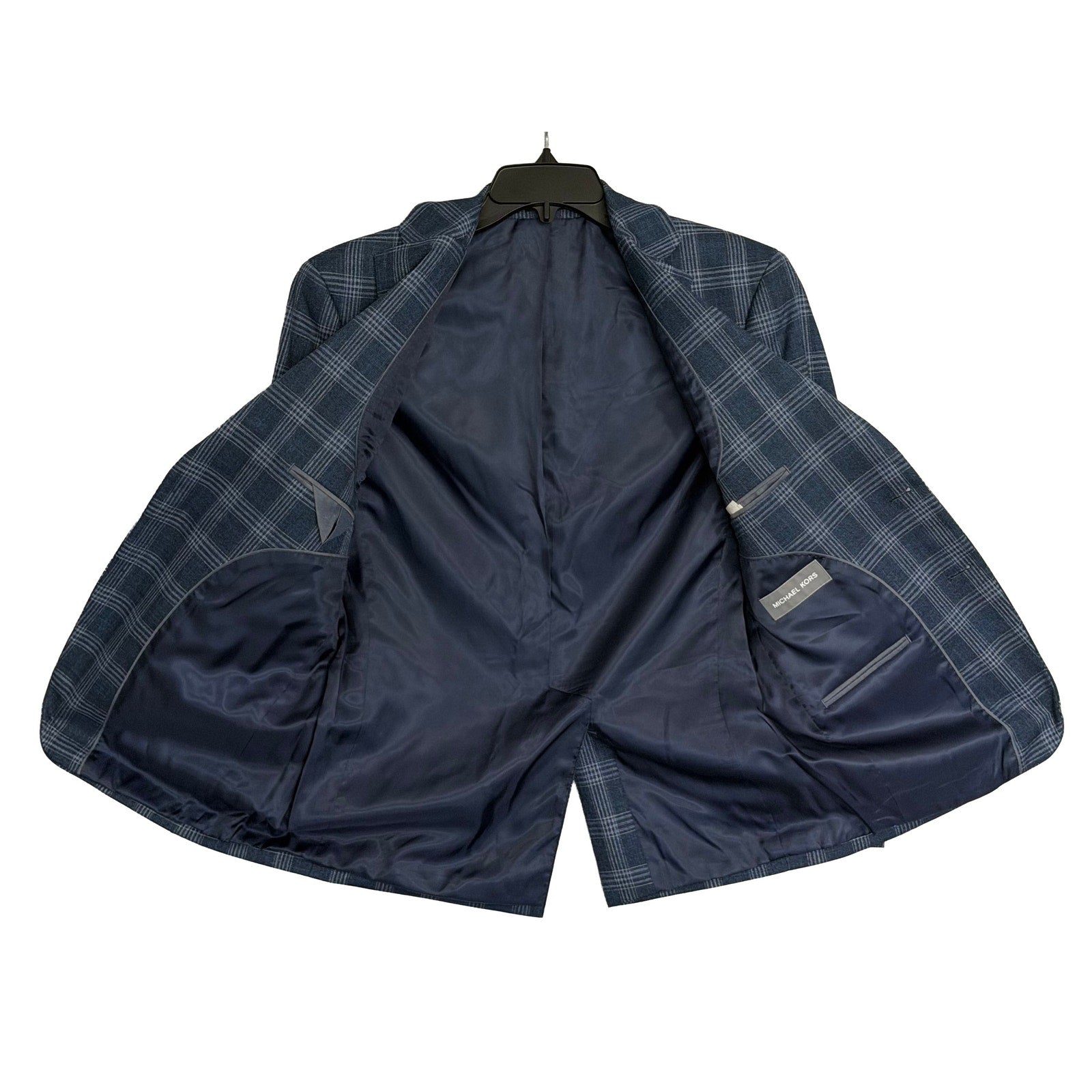 Michael Kors Sport Coat Men's 36 Short Kent Classic Fit Stretch Blue Check