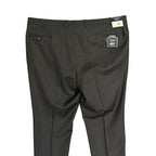 Daniel Cremieux Dress Pant Men's 46R Traveler Raw Hem Comfort Waist Charcoal