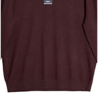 Hart Schaffner Marx Sweater Men's 3XB Big & Tall V-Neck Merino Wool Merlot NWT