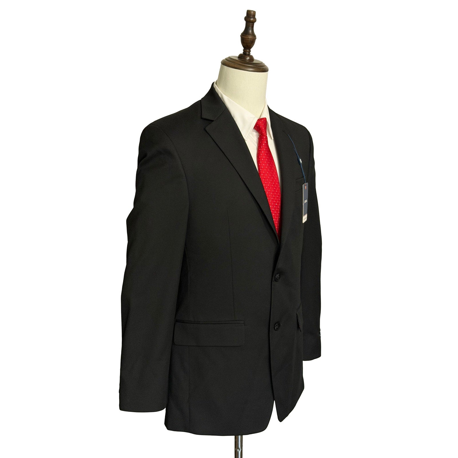 IZOD Suit Coat Men's 38 Long Suit Jacket Isaac Stretch Solid Black