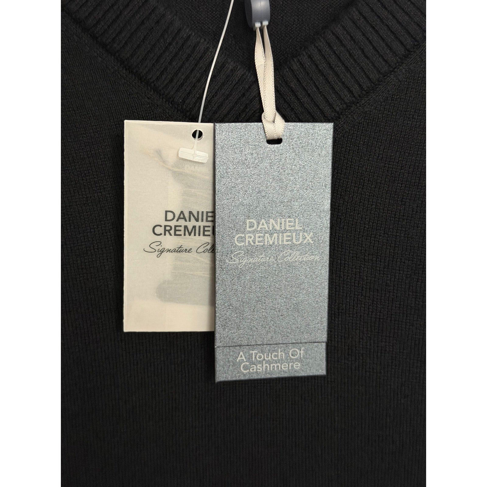 Daniel Cremieux Sweater Vest Men's Large Supima Cotton Cashmere Black