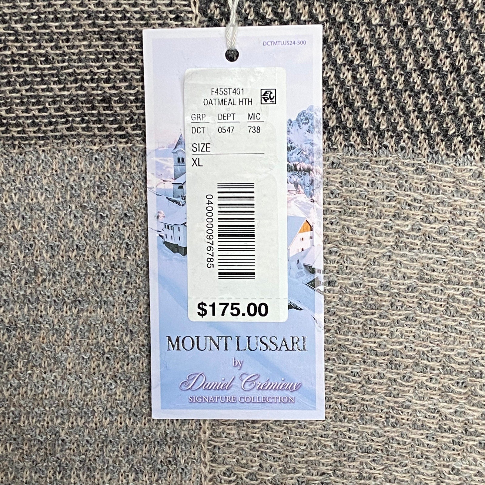 Daniel Cremieux Knit Sweater Men's XL Crew Neck Alpaca Wool Blend Oatmeal