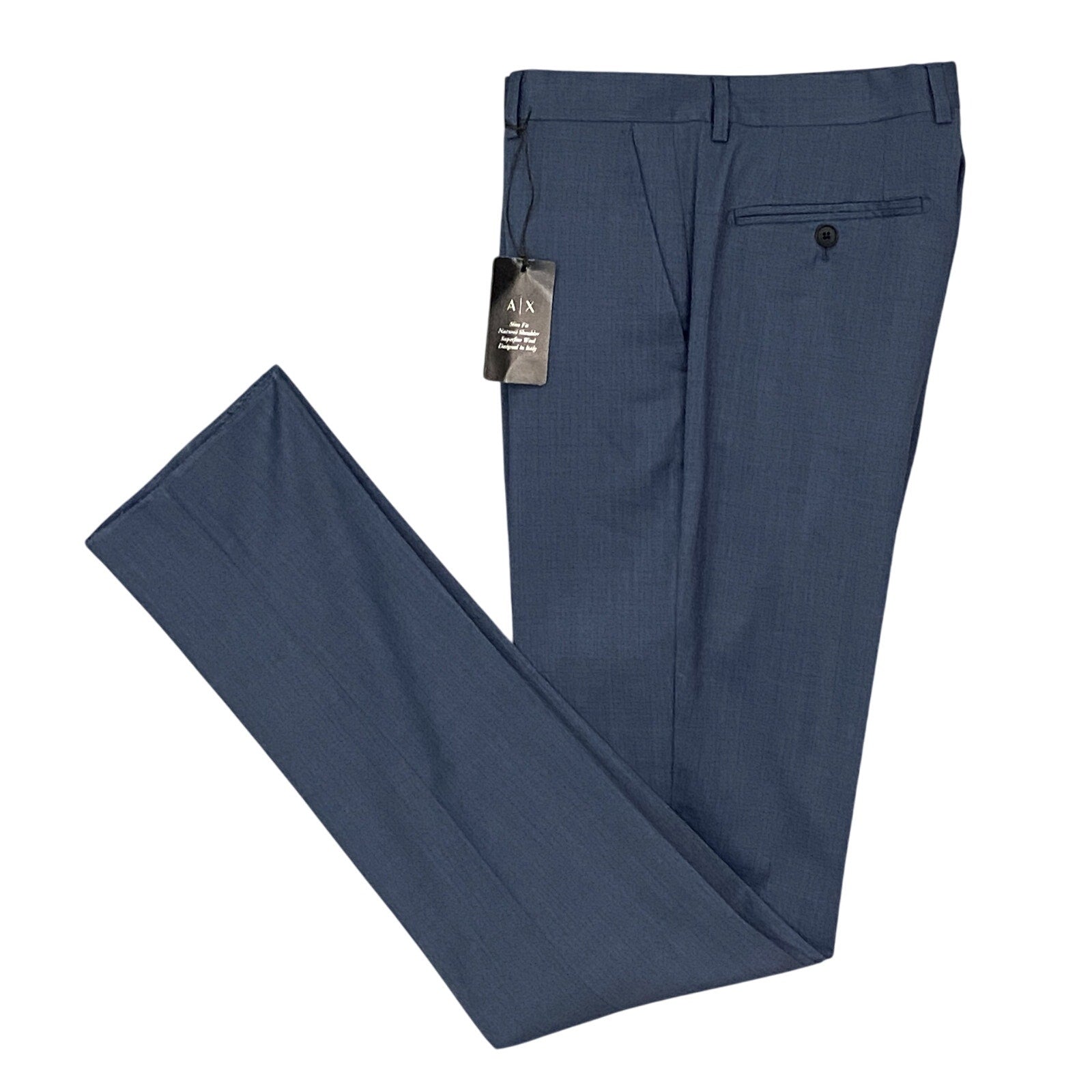 Armani Exchange Dress Pant Men's 30W Flat Front Raw Hem Stretch Wool B Prime Buy Direct Armani Exchange Dress Pant Men's 30W Flat Front Raw Hem Stretch Wool B Prime Buy Direct