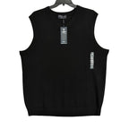 Hart Schaffner Marx Sweater Vest Men's 2XT Big & Tall V-Neck Wool Black NWT