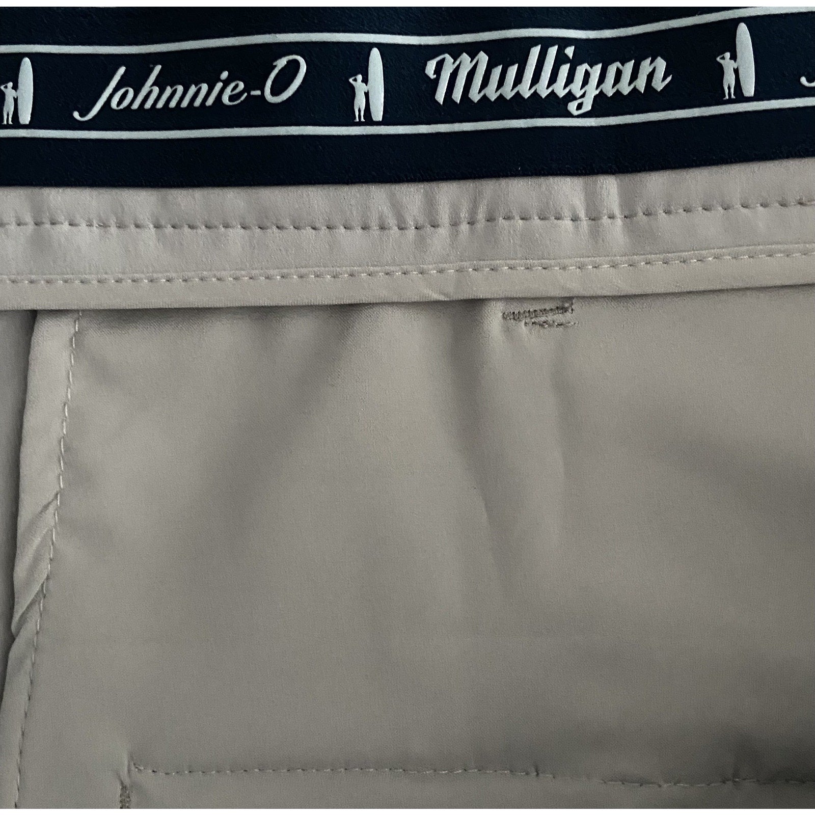 Johnnie-O Mulligan Shorts Men's 48W Big & Tall 9" Inseam Stretch Light Gray