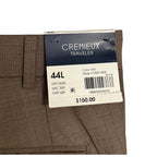 Daniel Cremieux Dress Pant Men's 44L Traveler Raw Hem Comfort Waist Tan