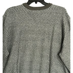 Perry Ellis Sweater Men's XLT Big & Tall Yarn Herringbone Crew Neck Gray NWT