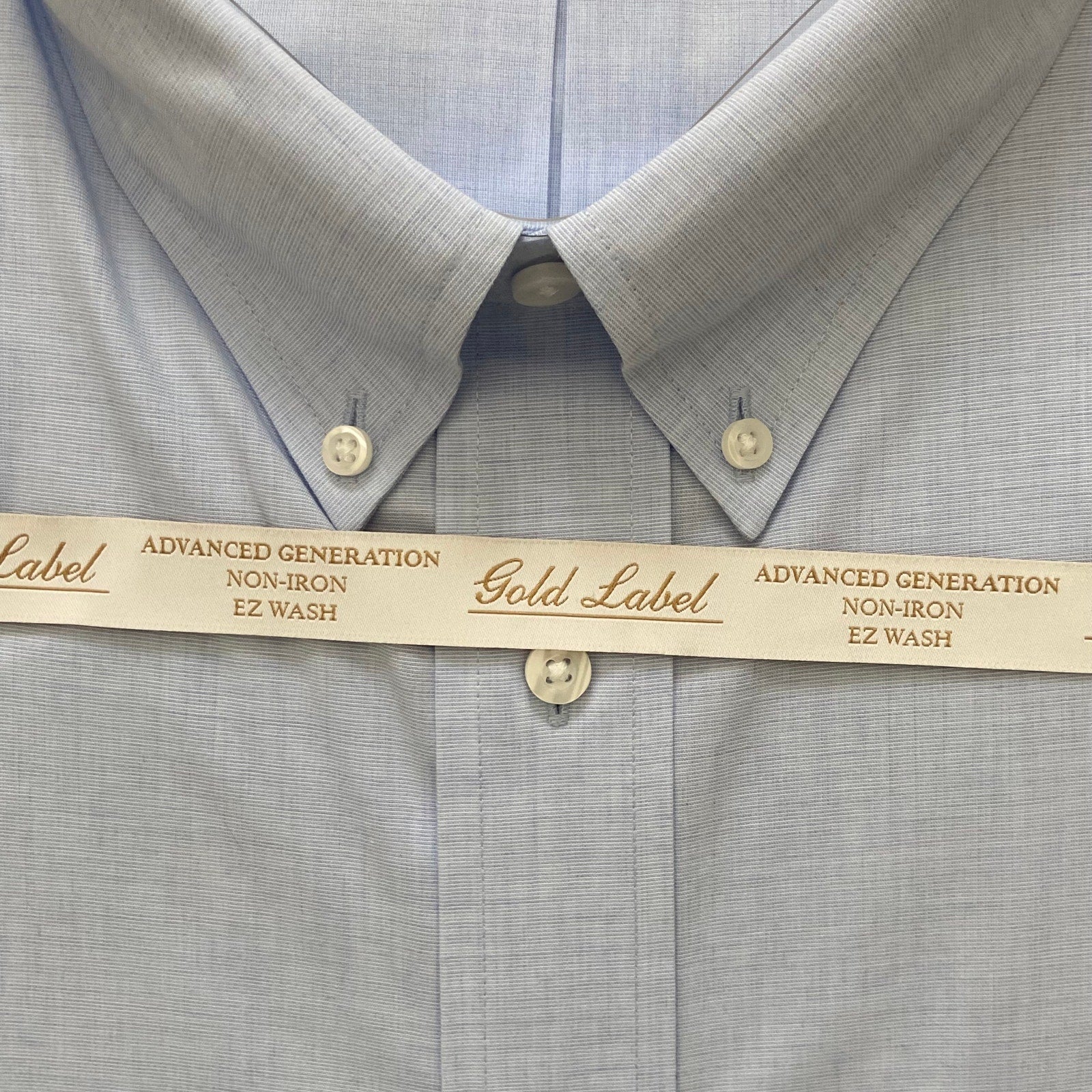 Roundtree & Yorke Shirt Big & Tall Men's 20 36/37 Dress Shirt Light Blue