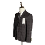 Bar III Men's 36R Slim Fit Sport Coat Stretch Unlined Brown Plaid