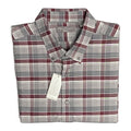 Daniel Cremieux Shirt Men's XXL Supima Cotton Cashmere Blend Gray/Wine Check