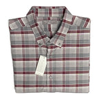Daniel Cremieux Shirt Men's XXL Supima Cotton Cashmere Blend Gray/Wine Check