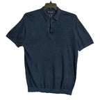 Daniel Cremieux Polo Shirt Men's Medium Linen Key West Collection Blue