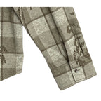 Tommy Bahama Flannel Shirt Men's XL "Fireside Palm Springs" Stretch Tea Leaf