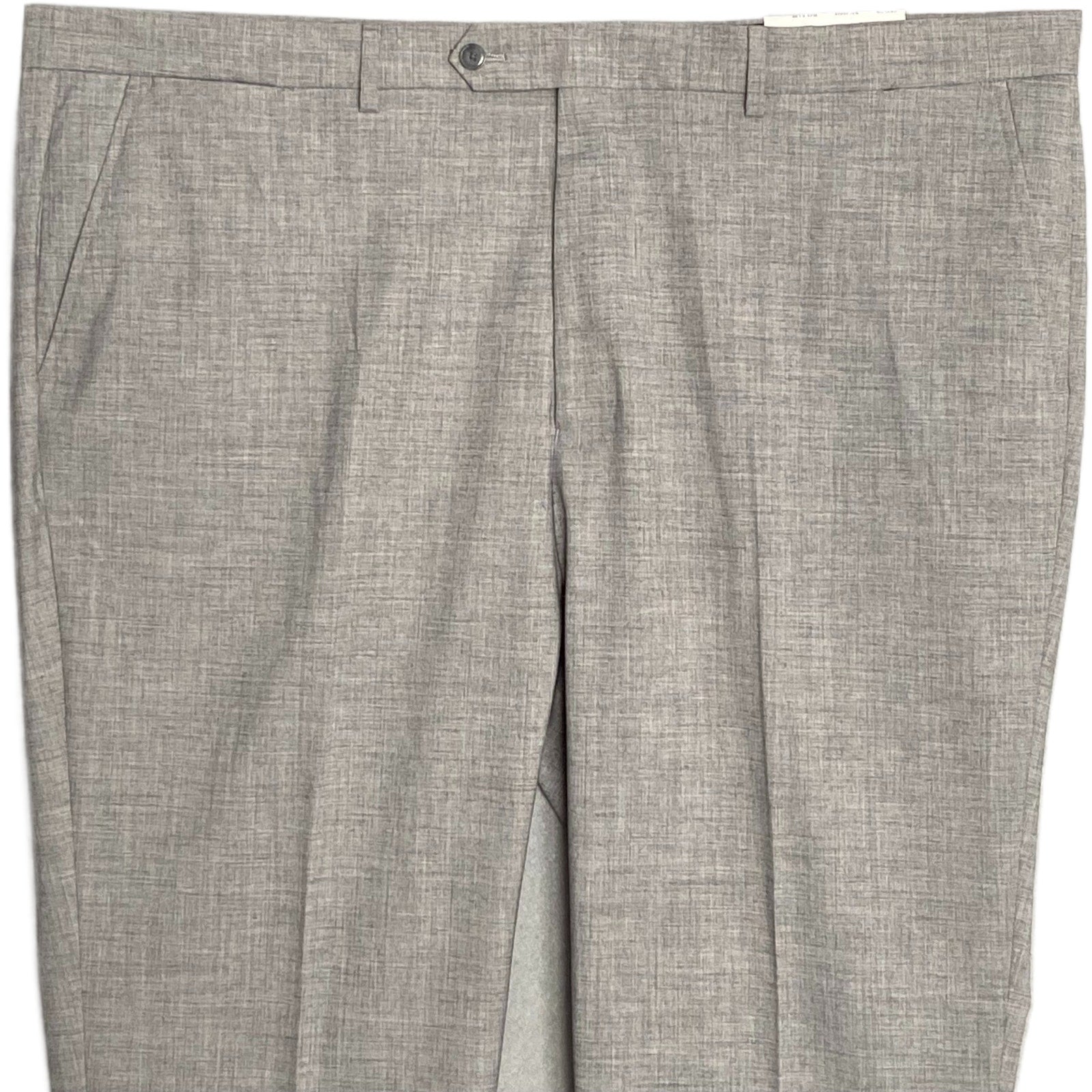 Nautica Ceylon Dress Pant Men's 46x30 Flat Front Active Stretch Light Grey
