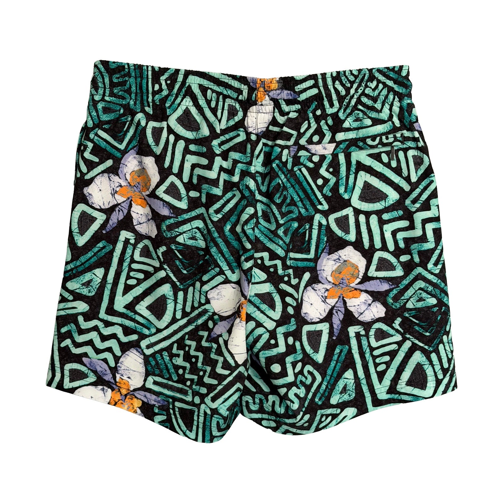 Caribbean Swim Trunks Men's Medium Elastic Drawstring Waist Pockets Lined