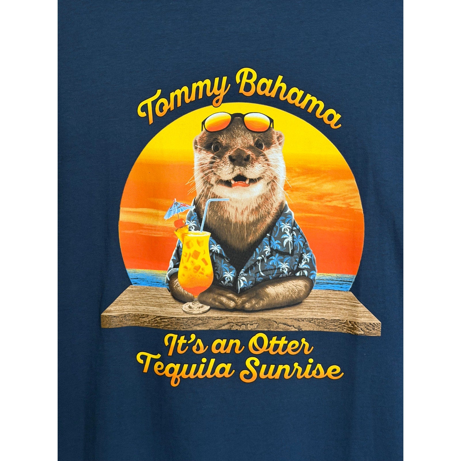 Tommy Bahama T-Shirt "It's an Otter Tequila Sunrise" Crew Neck Men's 3XLB NEW