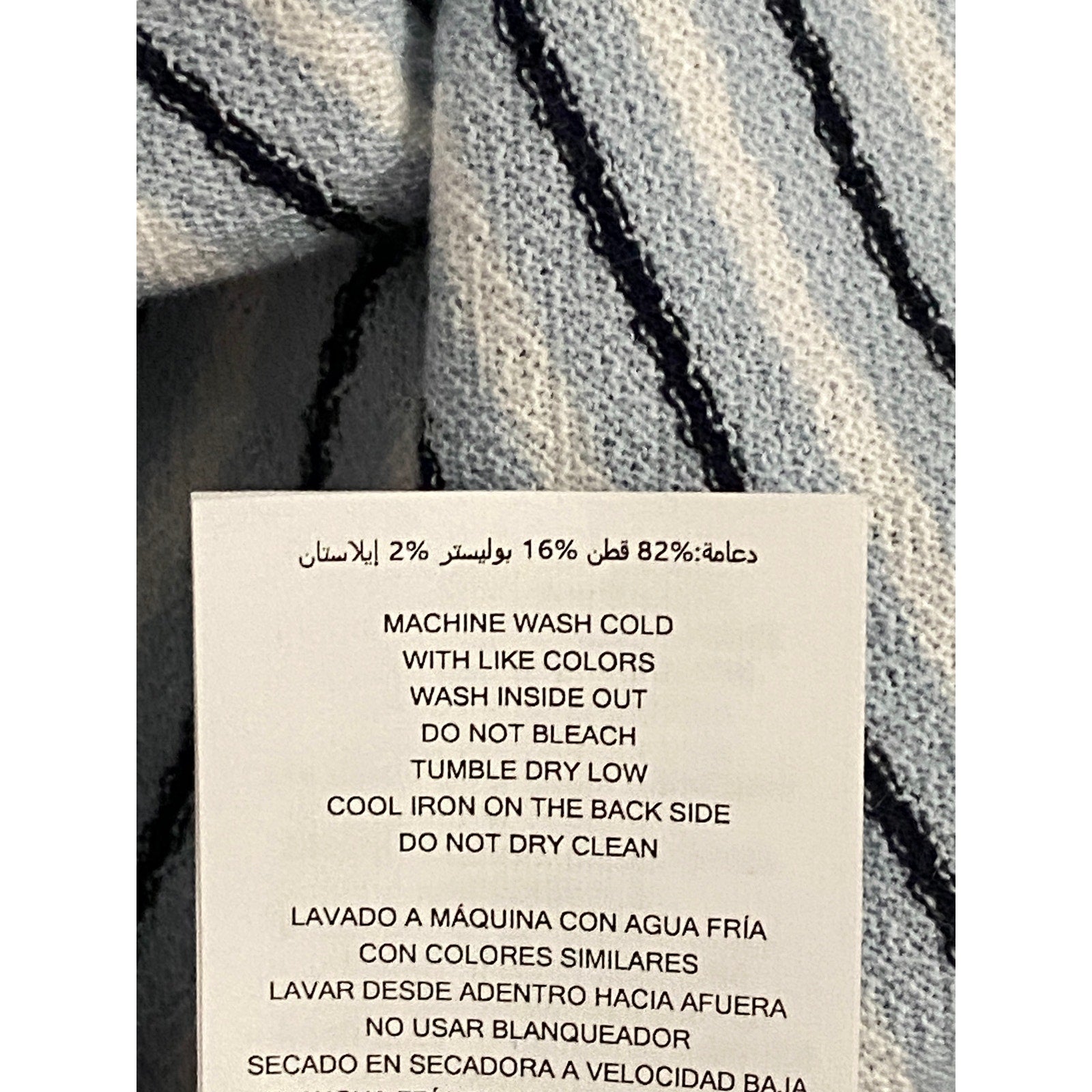 Michael Kors Polo Shirt Men's XXL Short Slv Cotton-Silk Pastel Blue Stripe