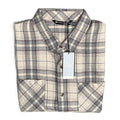Travis Mathew Flannel Shirt Men's Small Cloud Collection Gray Plaid