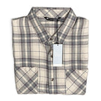 Travis Mathew Flannel Shirt Men's Small Cloud Collection Gray Plaid