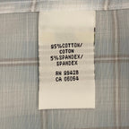 Bugatchi Dress Shirt Men's Small Long Sleeve Button-Up Blue Gray Window Pane